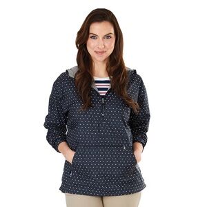 Charles River Apparel Navy Polka Dot Hoodie